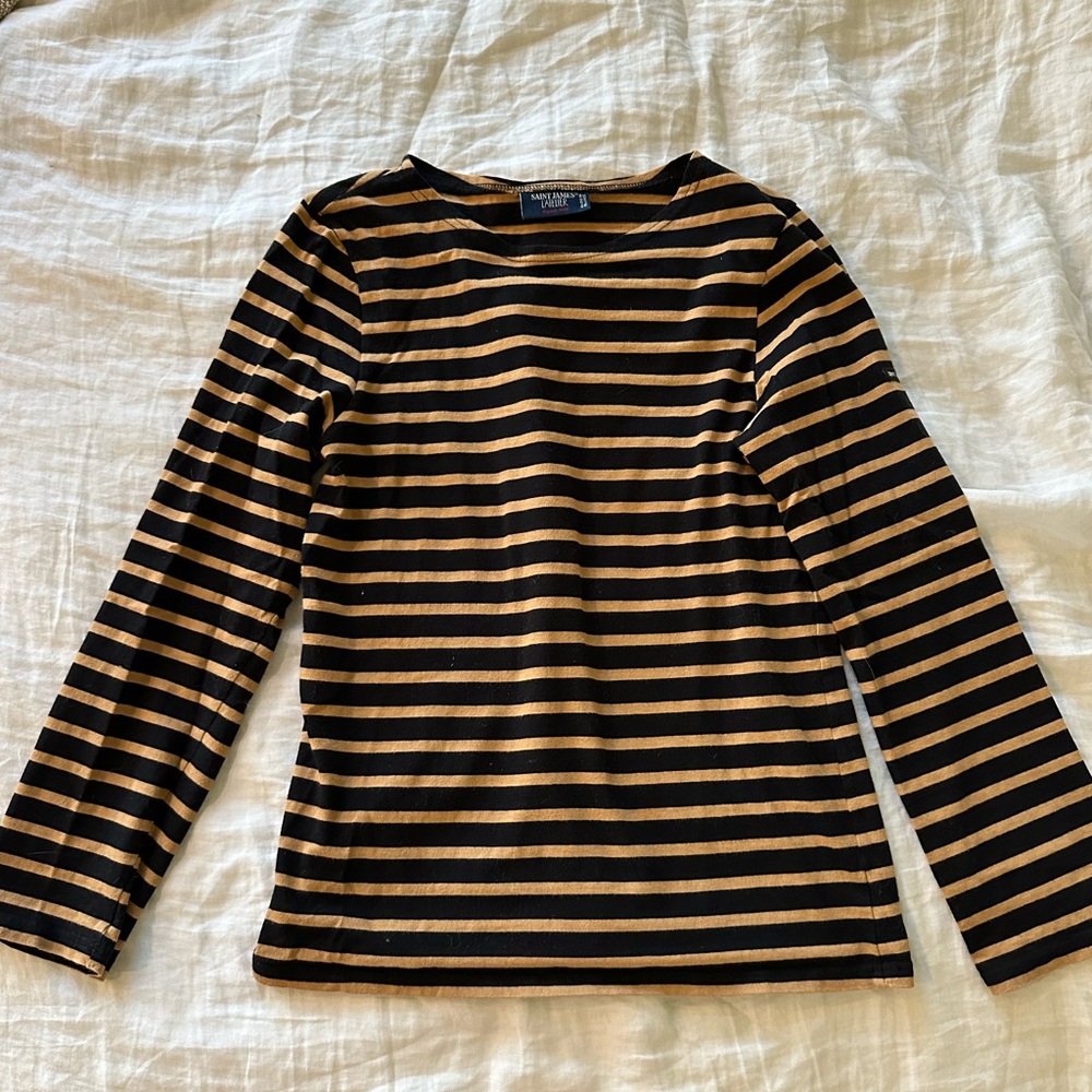 Saint James striped breton long-sleeve shirt XS 34
